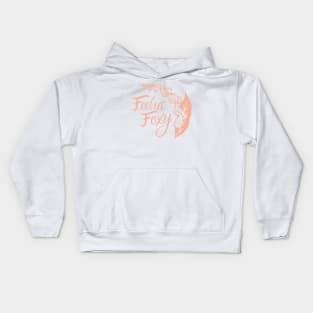 Feelin' Foxy Peach Foxglove Kids Hoodie